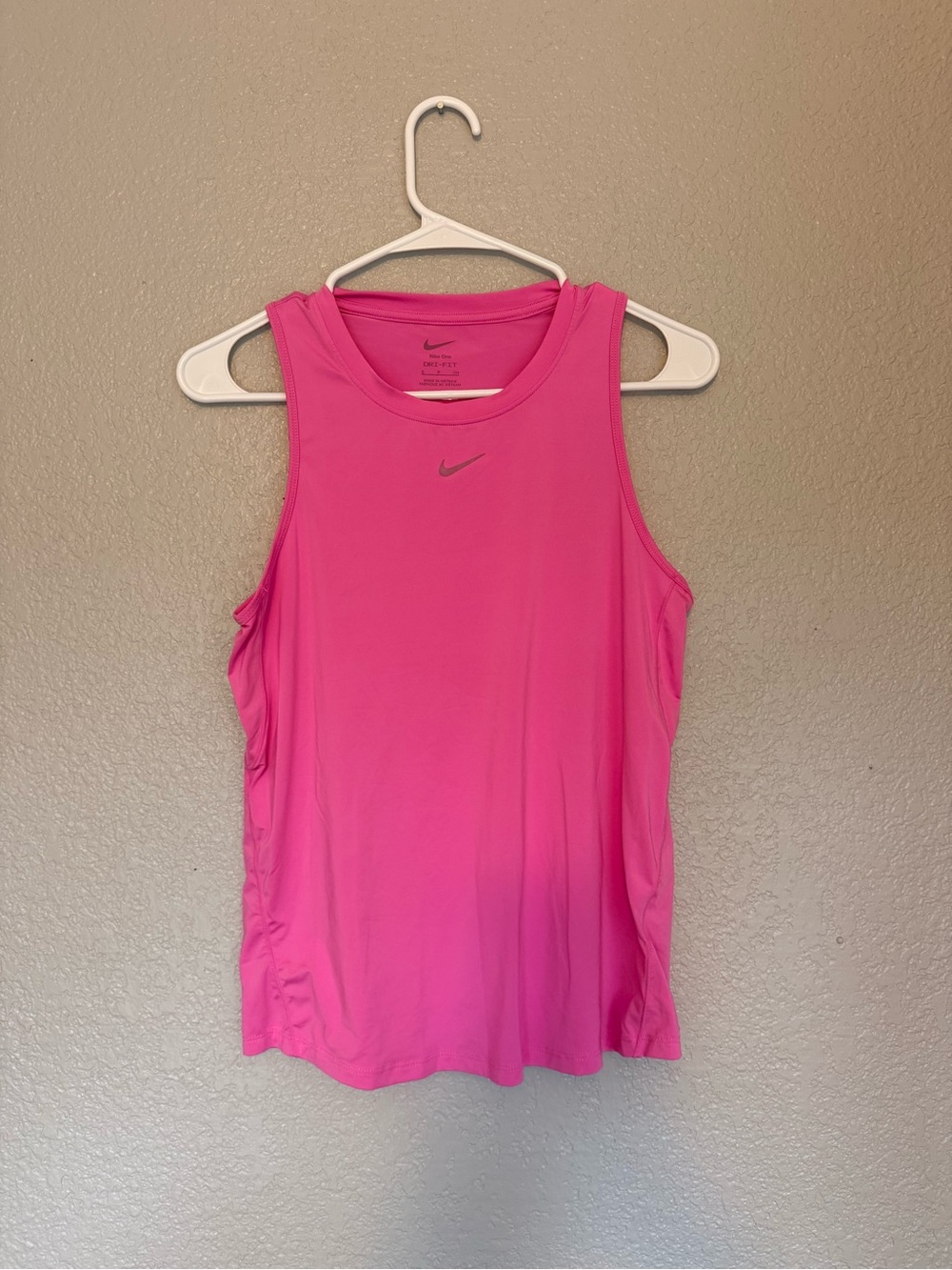 Nike Women's Bright Pink Performance Tank Top and Shorts